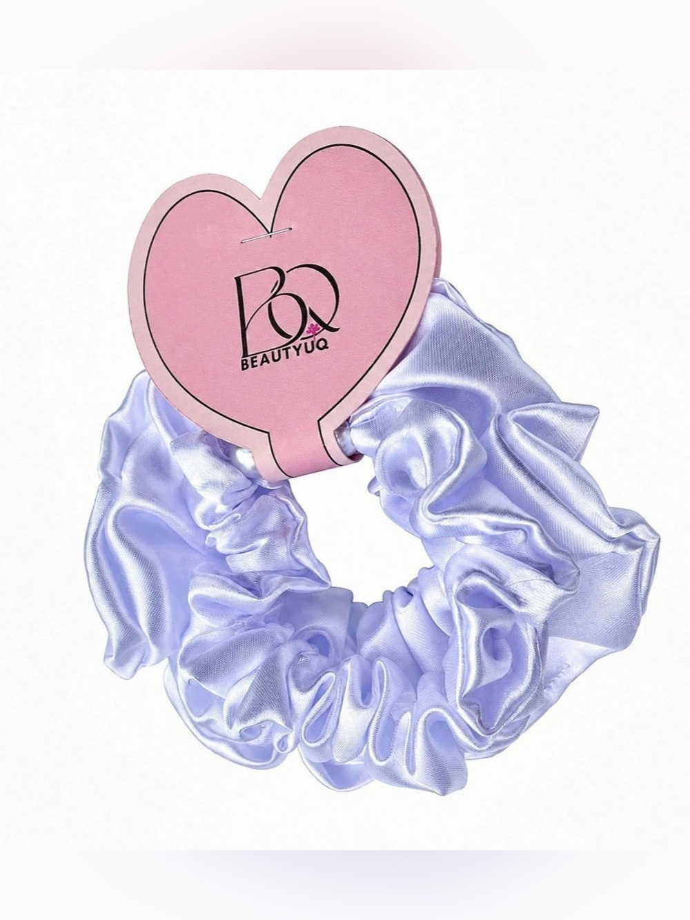 BEAUTYQUO Satin Scrunchie in white NWT